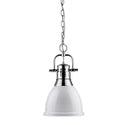 One Light Pendant from the Duncan CH Collection in Chrome Finish by Golden