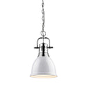 Golden - 3602-S CH-WH - One Light Pendant - Duncan CH - Chrome from Lighting & Bulbs Unlimited in Charlotte, NC