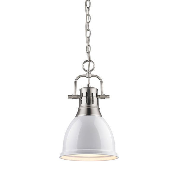 Golden - 3602-S PW-WH - One Light Pendant - Duncan PW - Pewter from Lighting & Bulbs Unlimited in Charlotte, NC
