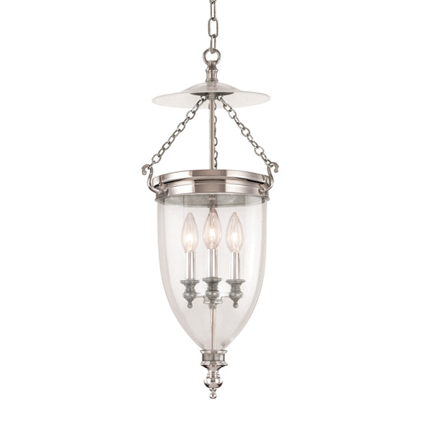 Hudson Valley - 142-PN - Three Light Pendant - Hanover - Polished Nickel from Lighting & Bulbs Unlimited in Charlotte, NC