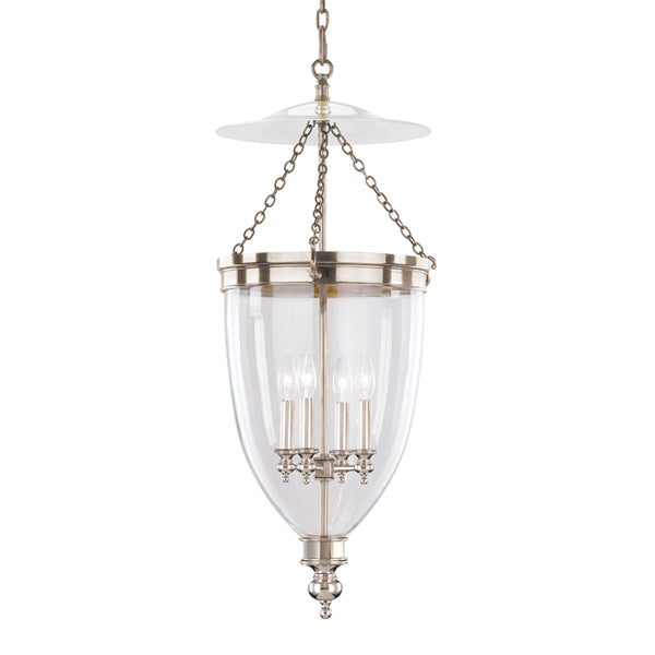 Hudson Valley - 143-PN - Four Light Pendant - Hanover - Polished Nickel from Lighting & Bulbs Unlimited in Charlotte, NC