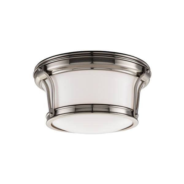 Hudson Valley - 6510-SN - Two Light Flush Mount - Newport - Satin Nickel from Lighting & Bulbs Unlimited in Charlotte, NC