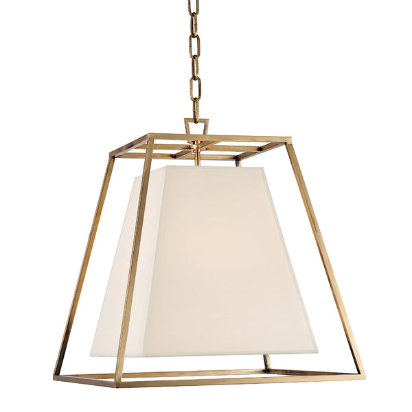 Hudson Valley - 6917-AGB-WS - Four Light Pendant - Kyle - Aged Brass from Lighting & Bulbs Unlimited in Charlotte, NC