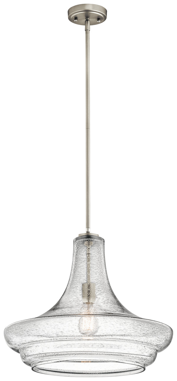 Kichler - 42329NICS - One Light Pendant - Everly - Brushed Nickel from Lighting & Bulbs Unlimited in Charlotte, NC