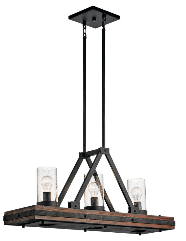 Kichler - 43433AUB - Three Light Linear Chandelier - Colerne - Auburn Stained Finish from Lighting & Bulbs Unlimited in Charlotte, NC