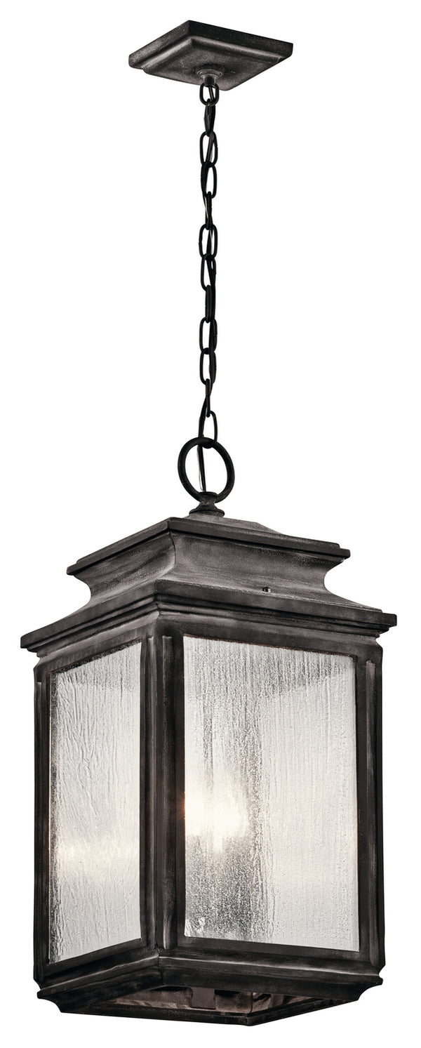 Kichler - 49505WZC - Four Light Outdoor Pendant - Wiscombe Park - Weathered Zinc from Lighting & Bulbs Unlimited in Charlotte, NC