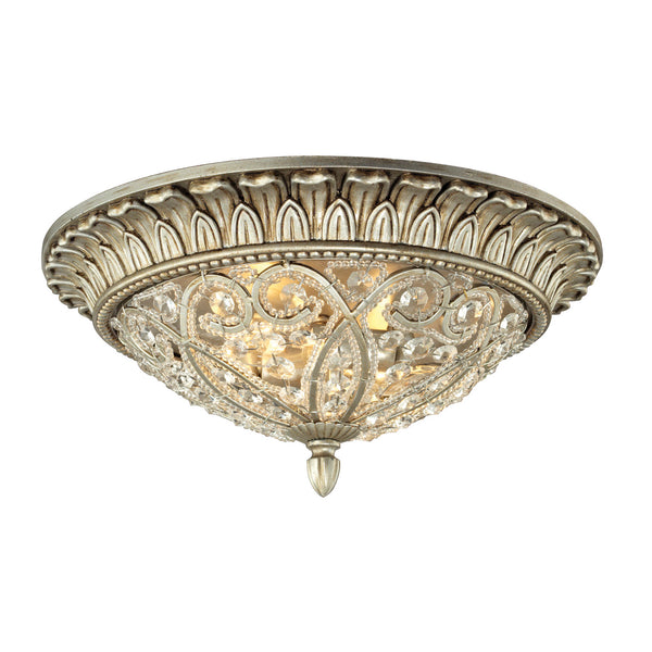 ELK Home - 11693/2 - Two Light Flush Mount - Andalusia - Aged Silver from Lighting & Bulbs Unlimited in Charlotte, NC