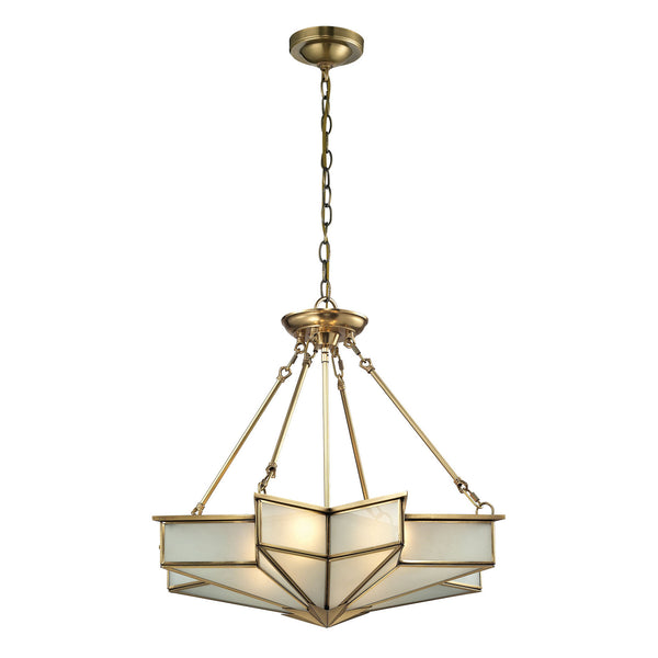 ELK Home - 22012/4 - Four Light Chandelier - Decostar - Brushed Brass from Lighting & Bulbs Unlimited in Charlotte, NC