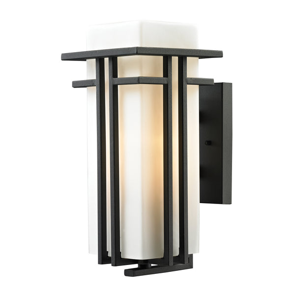 ELK Home - 45086/1 - One Light Outdoor Wall Sconce - Croftwell - Textured Matte Black from Lighting & Bulbs Unlimited in Charlotte, NC
