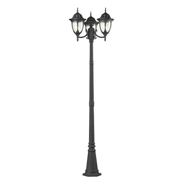 ELK Home - 45089/3 - Three Light Outdoor Post Mount - Central Square - Textured Matte Black from Lighting & Bulbs Unlimited in Charlotte, NC