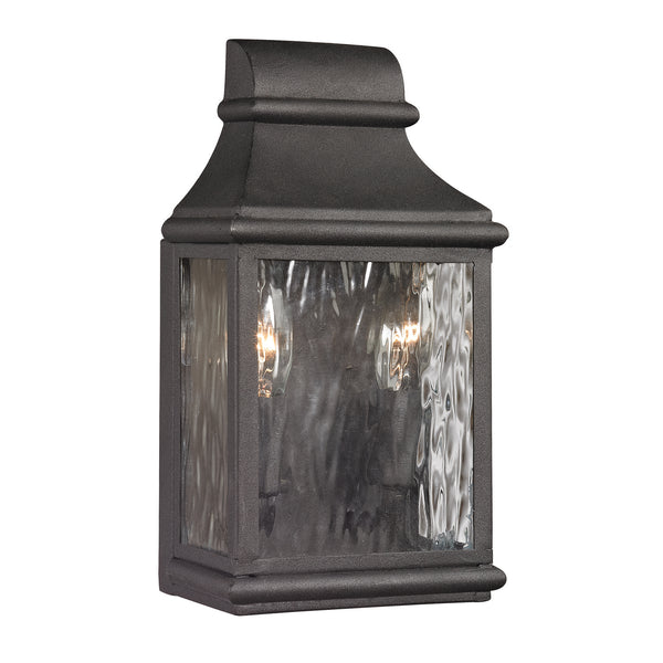 ELK Home - 47070/2 - Two Light Outdoor Wall Sconce - Forged Jefferson - Charcoal from Lighting & Bulbs Unlimited in Charlotte, NC