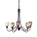 Eight Light Chandelier from the Oval Collection by Hubbardton Forge