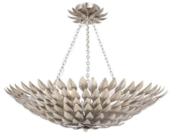Crystorama - 517-SA_CEILING - Six Light Ceiling Mount - Broche - Antique Silver from Lighting & Bulbs Unlimited in Charlotte, NC