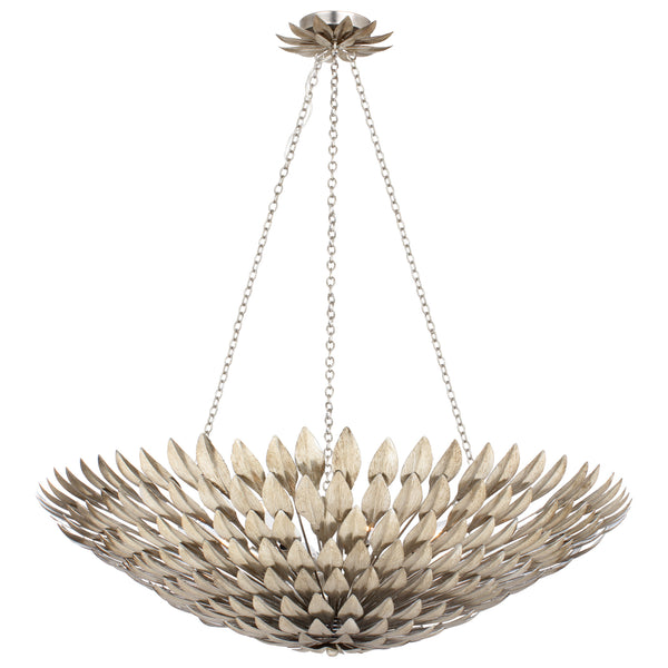 Crystorama - 519-SA - Eight Light Chandelier - Broche - Antique Silver from Lighting & Bulbs Unlimited in Charlotte, NC