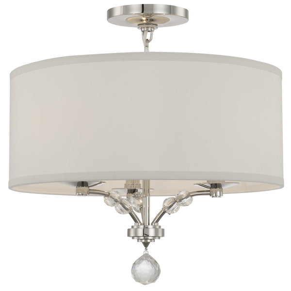 Crystorama - 8005-PN_CEILING - Three Light Ceiling Mount - Mirage - Polished Nickel from Lighting & Bulbs Unlimited in Charlotte, NC