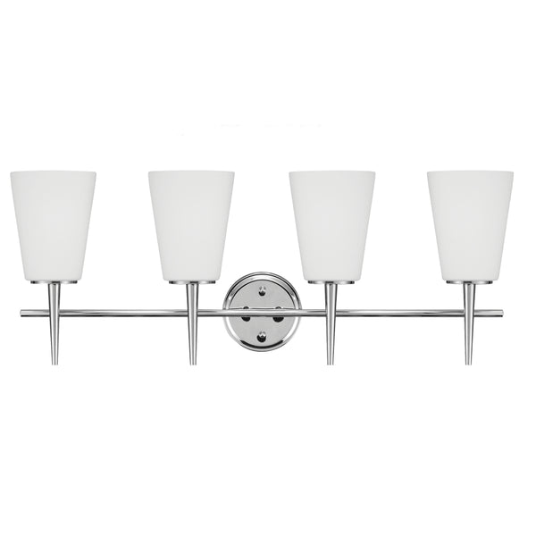 Generation Lighting - 4440404-05 - Four Light Wall / Bath - Driscoll - Chrome from Lighting & Bulbs Unlimited in Charlotte, NC