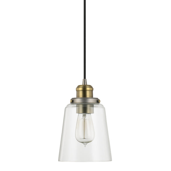 Capital Lighting - 3718GA-135 - One Light Pendant - Fallon - Graphite and Aged Brass from Lighting & Bulbs Unlimited in Charlotte, NC