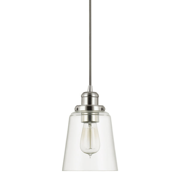 Capital Lighting - 3718PN-135 - One Light Pendant - Fallon - Polished Nickel from Lighting & Bulbs Unlimited in Charlotte, NC