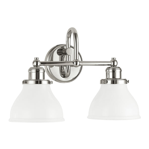 Capital Lighting - 8302PN-128 - Two Light Vanity - Baxter - Polished Nickel from Lighting & Bulbs Unlimited in Charlotte, NC