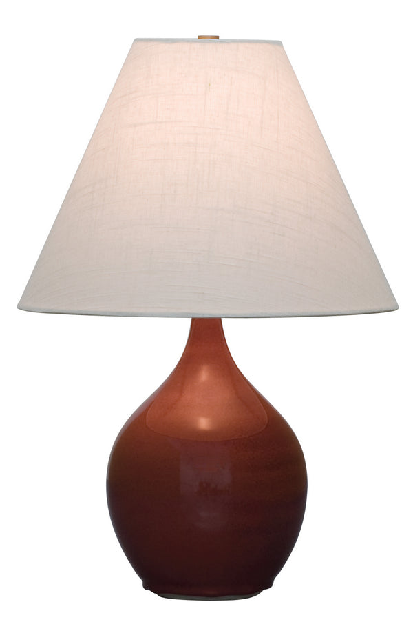 One Light Table Lamp from the Scatchard Collection in Copper Red Finish by House of Troy