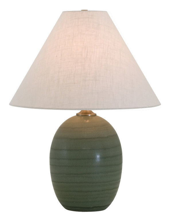 One Light Table Lamp from the Scatchard Collection in Green Matte Finish by House of Troy (on Backorder ~4/10/2023*)
