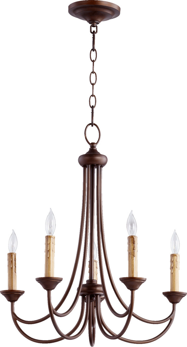 Quorum - 6250-5-86 - Five Light Chandelier - Brooks - Oiled Bronze from Lighting & Bulbs Unlimited in Charlotte, NC