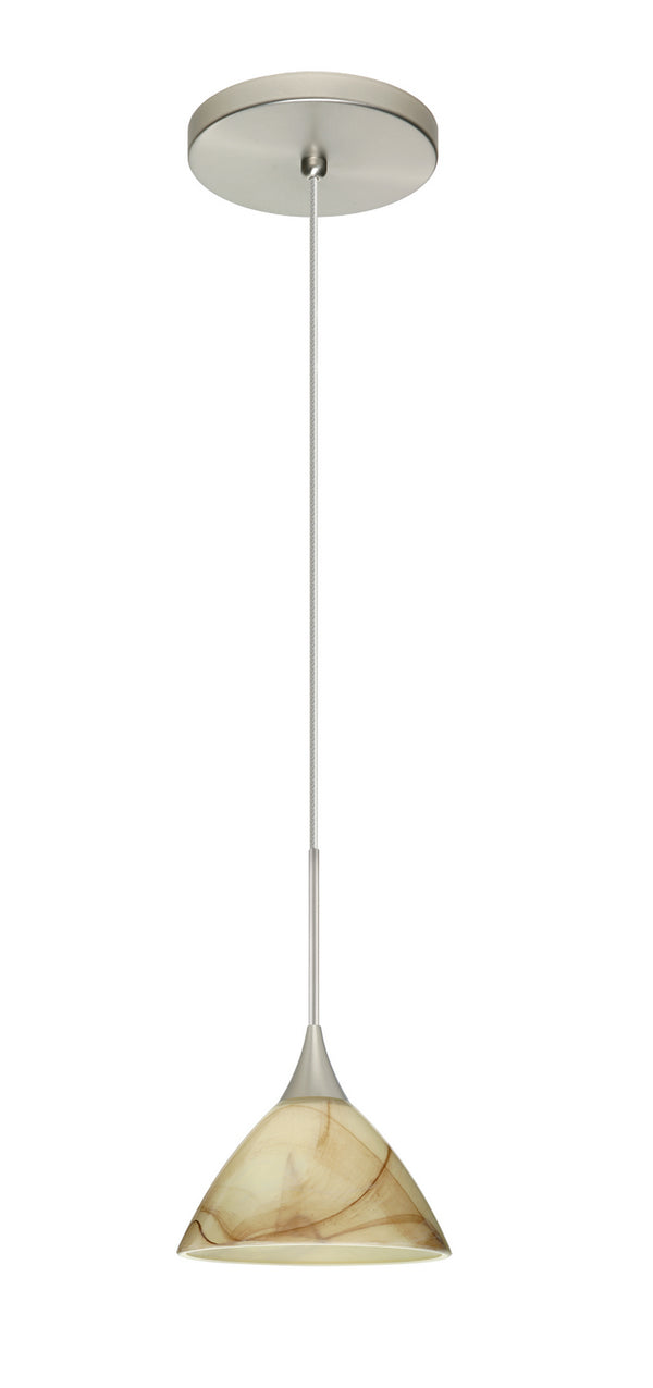Besa - 1XT-174383-SN - One Light Pendant - Domi - Satin Nickel from Lighting & Bulbs Unlimited in Charlotte, NC