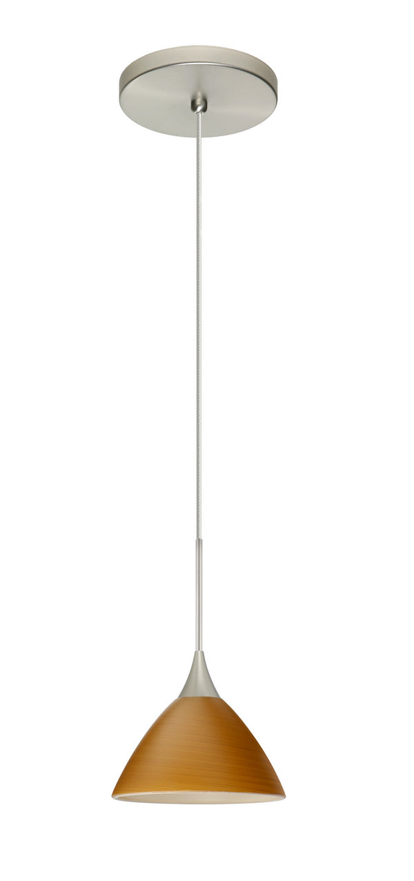 Besa - 1XT-1743OK-SN - One Light Pendant - Domi - Satin Nickel from Lighting & Bulbs Unlimited in Charlotte, NC