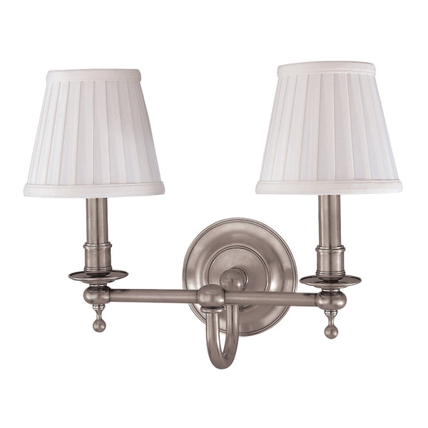 Hudson Valley - 1902-SN - Two Light Wall Sconce - Beekman - Satin Nickel from Lighting & Bulbs Unlimited in Charlotte, NC