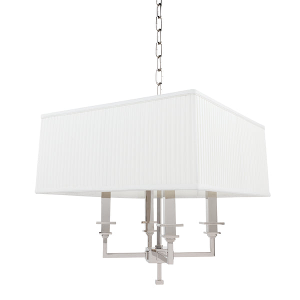 Hudson Valley - 244-PN - Four Light Chandelier - Berwick - Polished Nickel from Lighting & Bulbs Unlimited in Charlotte, NC