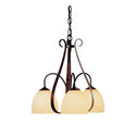 Three Light Chandelier from the Sweeping Taper Collection by Hubbardton Forge