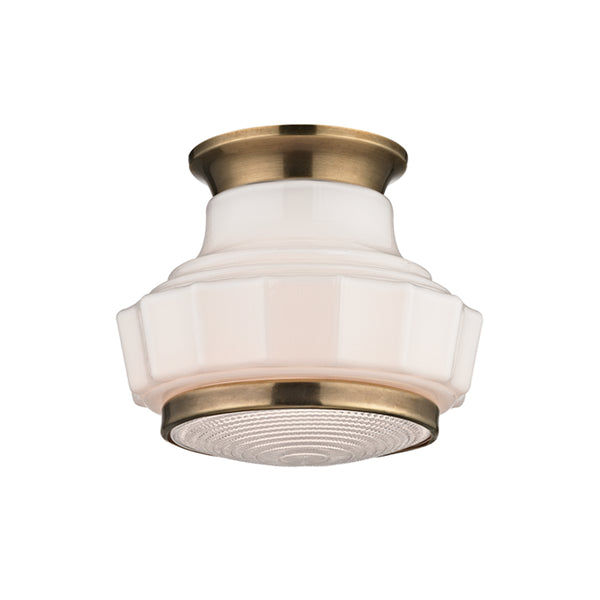 Hudson Valley - 3809F-AGB - One Light Semi Flush Mount - Odessa - Aged Brass from Lighting & Bulbs Unlimited in Charlotte, NC