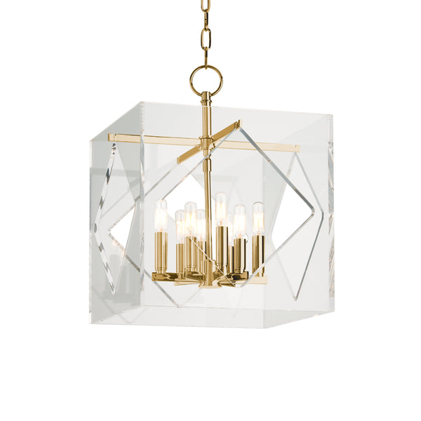 Hudson Valley - 5916-AGB - Eight Light Pendant - Travis - Aged Brass from Lighting & Bulbs Unlimited in Charlotte, NC