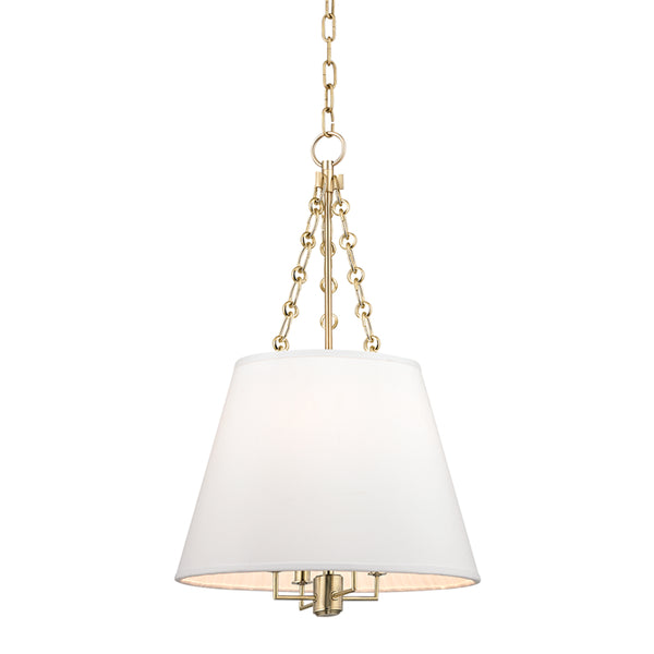 Hudson Valley - 6415-AGB - Four Light Pendant - Burdett - Aged Brass from Lighting & Bulbs Unlimited in Charlotte, NC