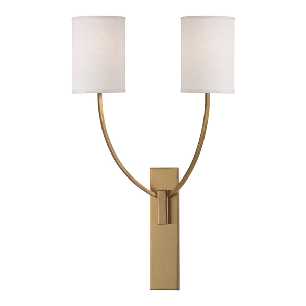 Hudson Valley - 732-AGB - Two Light Wall Sconce - Colton - Aged Brass from Lighting & Bulbs Unlimited in Charlotte, NC