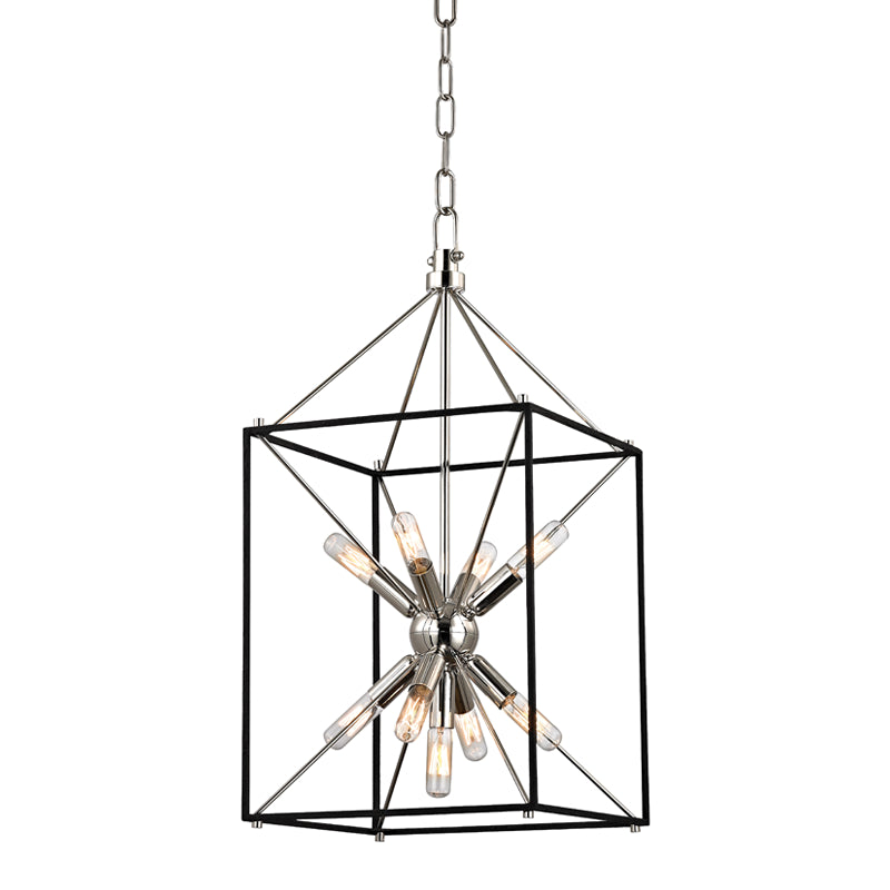 Hudson Valley - 8912-PN - Nine Light Pendant - Glendale - Polished Nickel from Lighting & Bulbs Unlimited in Charlotte, NC
