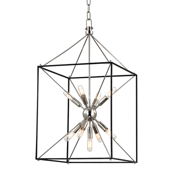 Hudson Valley - 8916-PN - Nine Light Pendant - Glendale - Polished Nickel from Lighting & Bulbs Unlimited in Charlotte, NC