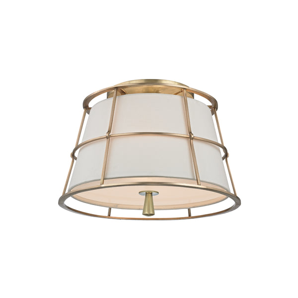 Hudson Valley - 9814-AGB - Two Light Semi Flush Mount - Savona - Aged Brass from Lighting & Bulbs Unlimited in Charlotte, NC