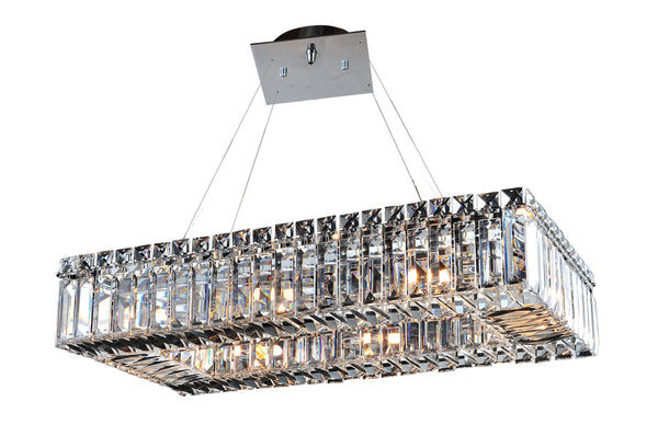 Allegri - 11707-010-FR001 - Eight Light Pendant - Baguette - Chrome from Lighting & Bulbs Unlimited in Charlotte, NC