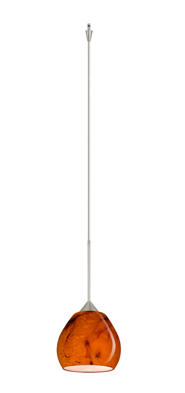 Besa - XP-5605HB-SN - One Light Pendant - Tay Tay - Satin Nickel from Lighting & Bulbs Unlimited in Charlotte, NC