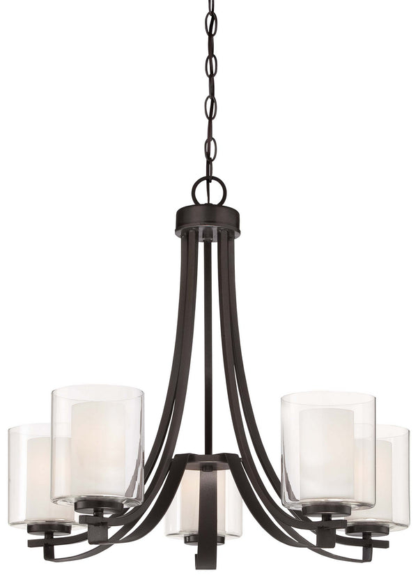 Minka-Lavery - 4105-172 - Five Light Chandelier - Parsons Studio - Smoked Iron from Lighting & Bulbs Unlimited in Charlotte, NC