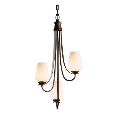 Three Light Chandelier from the Flora Collection by Hubbardton Forge