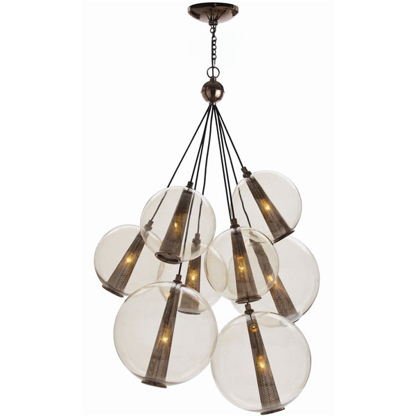 Arteriors - DK89903 - Eight Light Cluster - Caviar - Smoke from Lighting & Bulbs Unlimited in Charlotte, NC