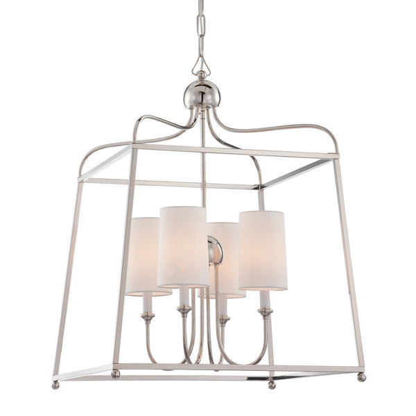 Crystorama - 2244-PN - Four Light Chandelier - Sylvan - Polished Nickel from Lighting & Bulbs Unlimited in Charlotte, NC