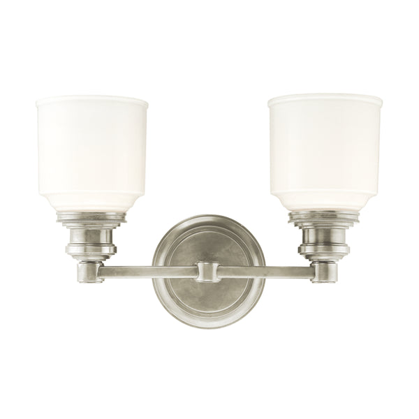 Hudson Valley - 3402-SN - Two Light Bath Bracket - Windham - Satin Nickel from Lighting & Bulbs Unlimited in Charlotte, NC