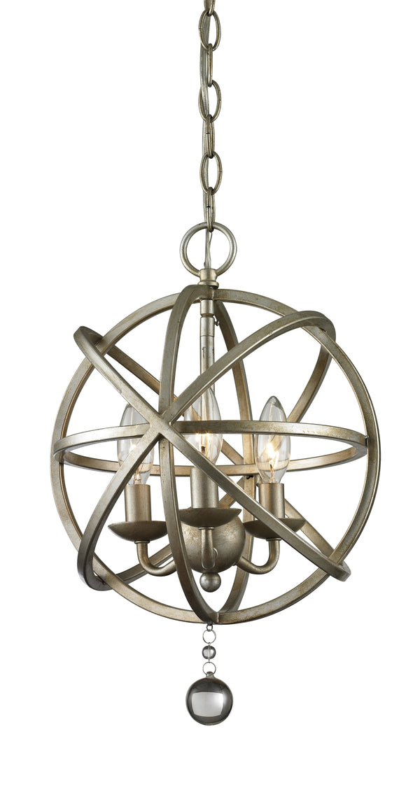 Z-Lite - 415-12 - Three Light Pendant - Acadia - Antique Silver from Lighting & Bulbs Unlimited in Charlotte, NC