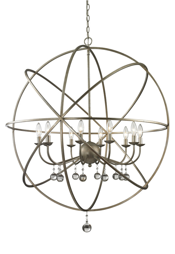 Z-Lite - 415-36 - Ten Light Pendant - Acadia - Antique Silver from Lighting & Bulbs Unlimited in Charlotte, NC