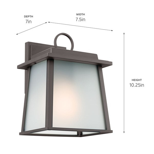 One Light Outdoor Wall Mount from the Noward Collection in Olde Bronze Finish by Kichler