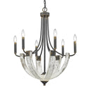 Golden - 0840-6 ABI - Six Light Chandelier - Elwood - Antique Black Iron from Lighting & Bulbs Unlimited in Charlotte, NC