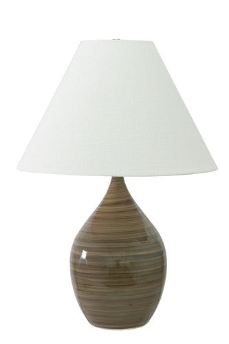 One Light Table Lamp from the Scatchard Collection in Tigers Eye Finish by House of Troy